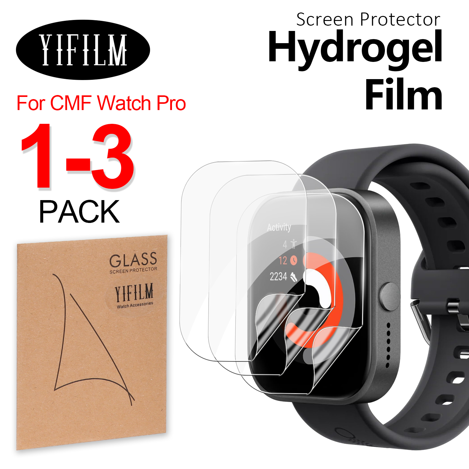 Watch Face Protector - HD Clear TPU Hydraulic Screen Protector