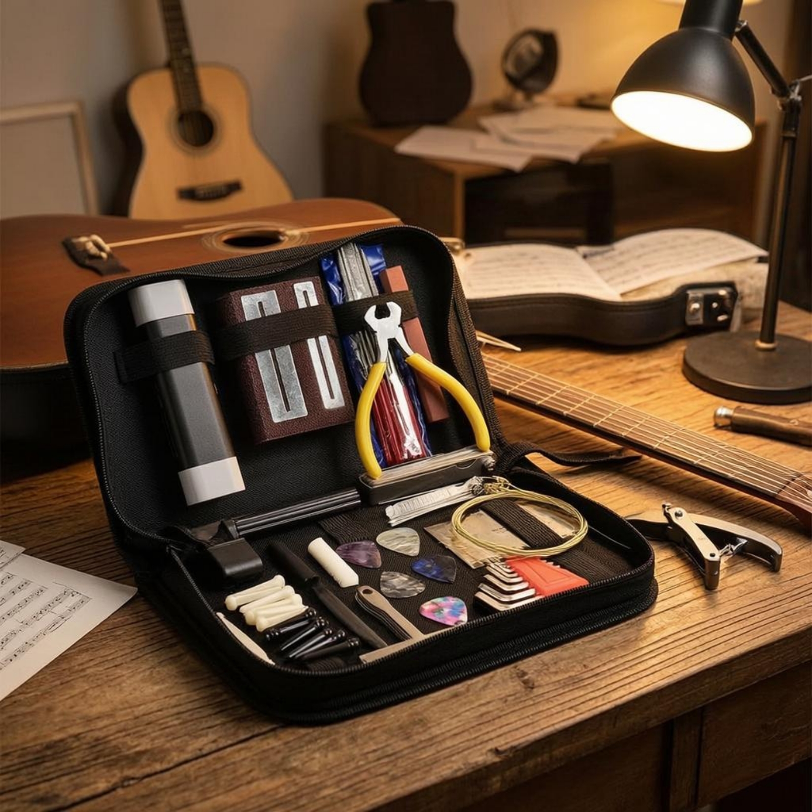 Tool Kit Strap Change - Guitar Repair Toolkit Elastic Straps Guitar