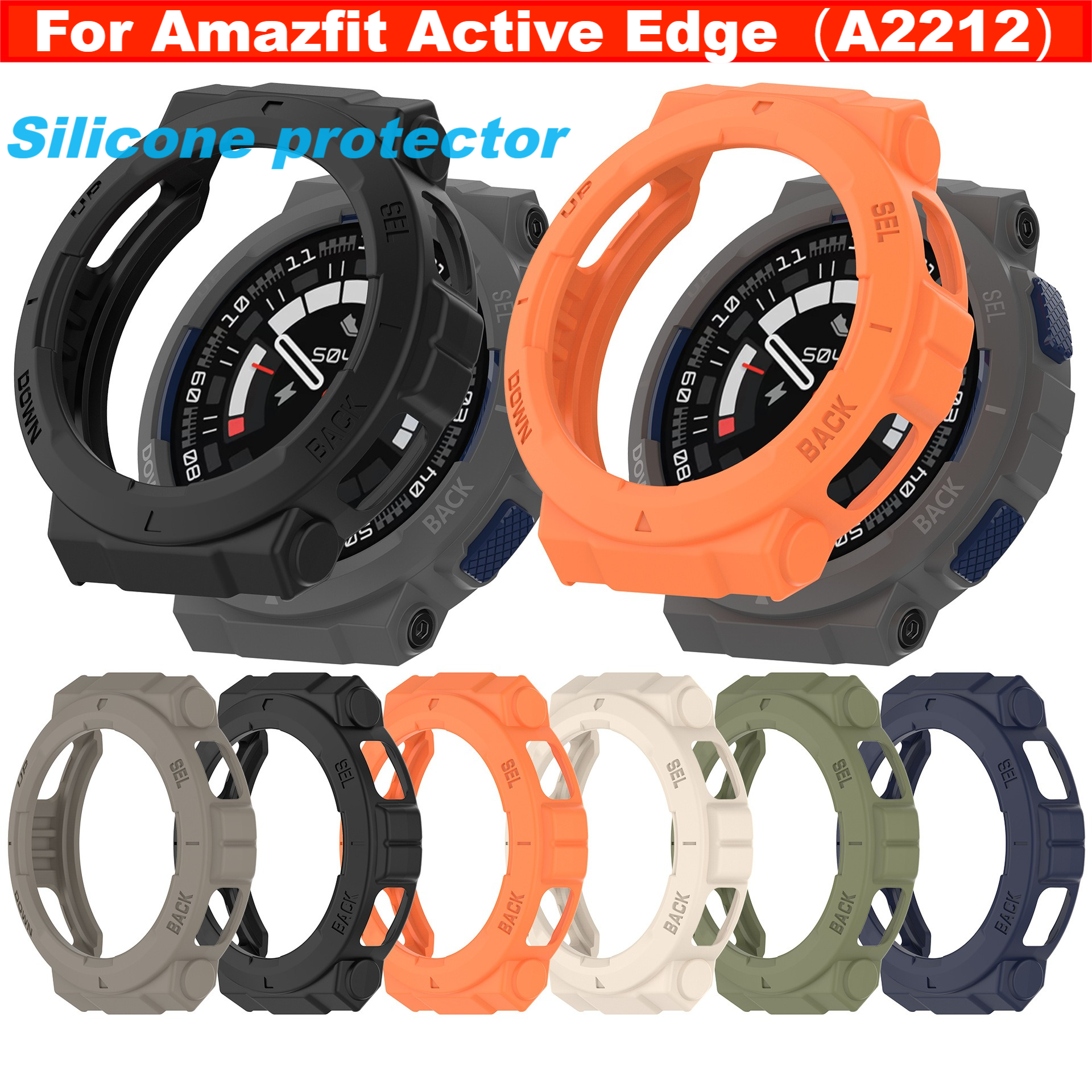 Amazfit Smartwatch Accessories - Silicone case For Amazfit Active Edge（A2212/A2213）Smart