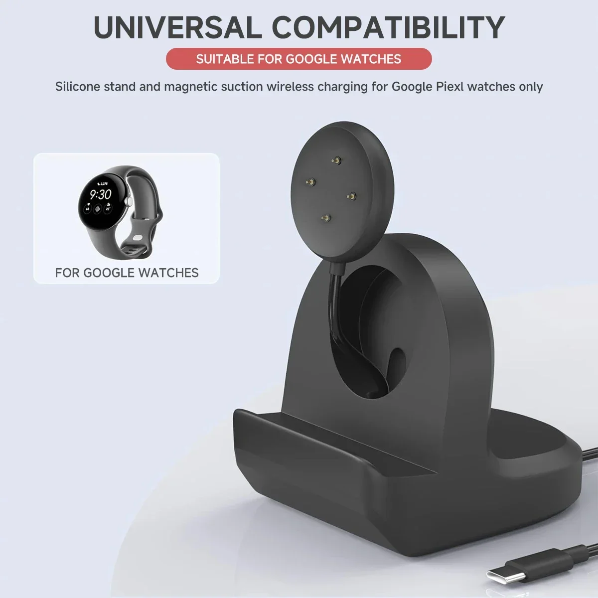 Soft Silicone Charger Cradle D - Wireless Charger Watch avis et prix