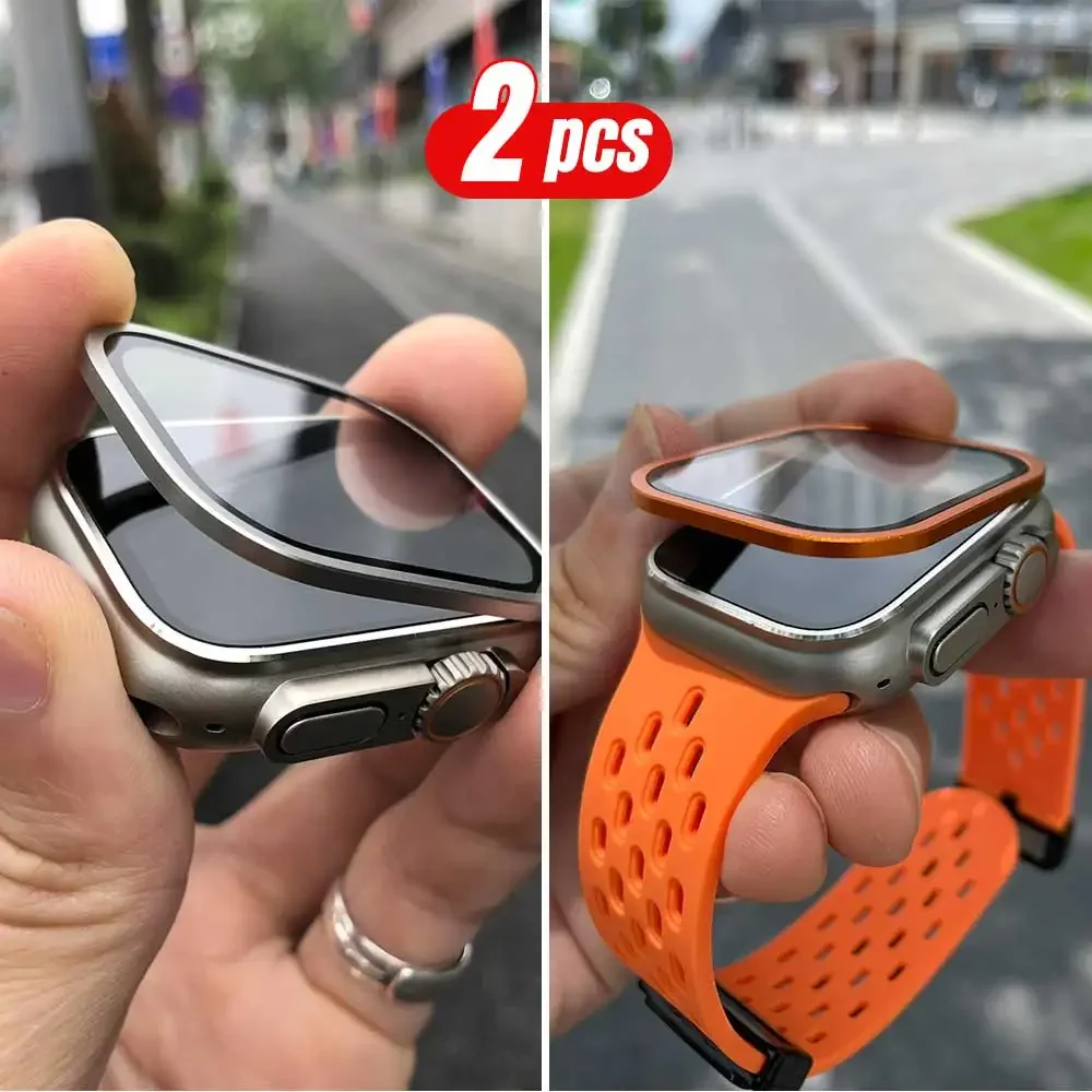 2PCS Titanium Metal Frame for  - Apple Smartwatch Accessories avis et prix