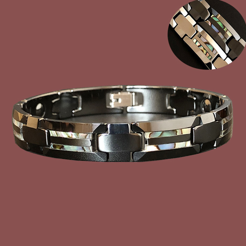 10mm Havey Punk Black Ceramic  - Ceramic Link Bracelet avis et prix