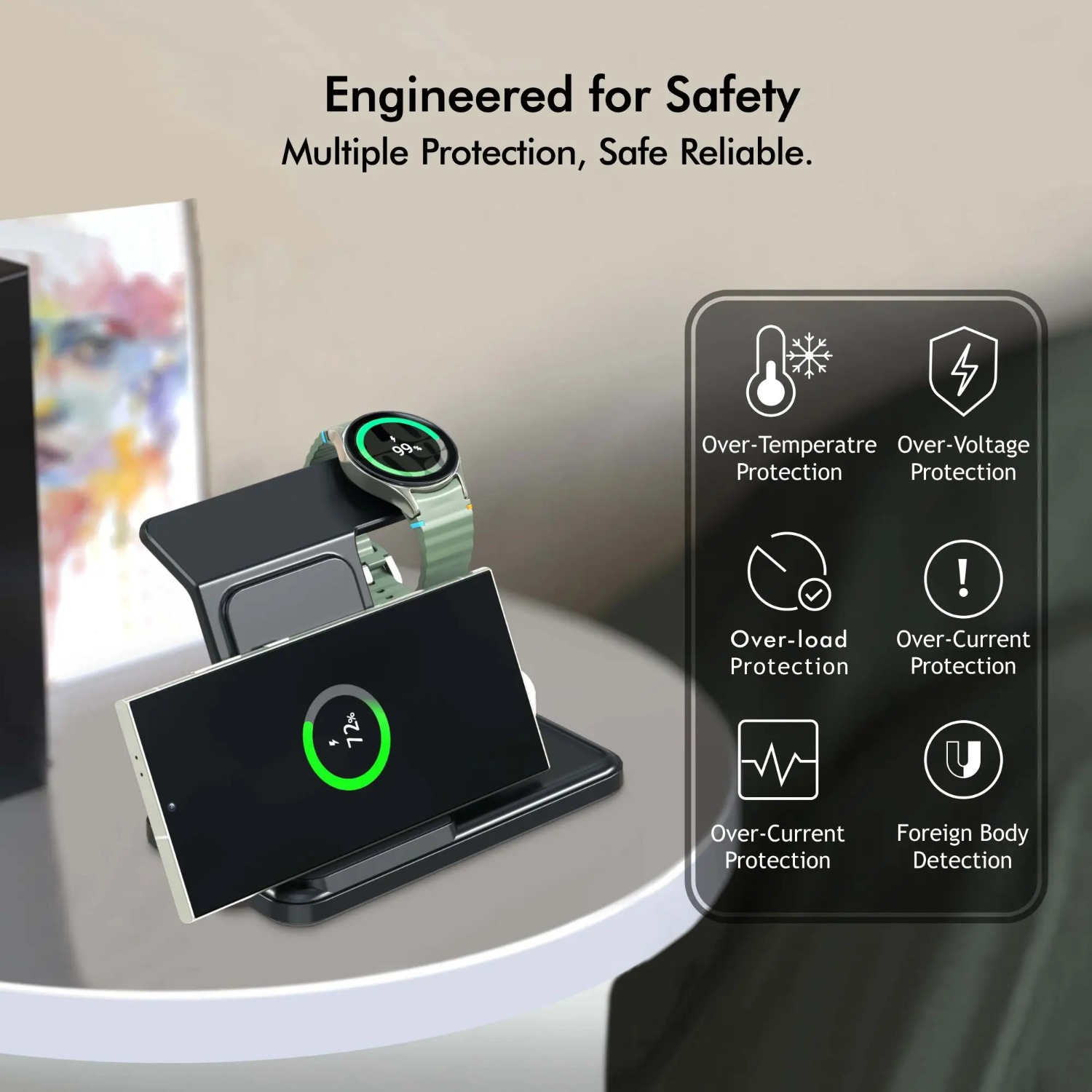 Desktop 3-in-1 Wireless Charge - Wireless Charger Watch avis et prix