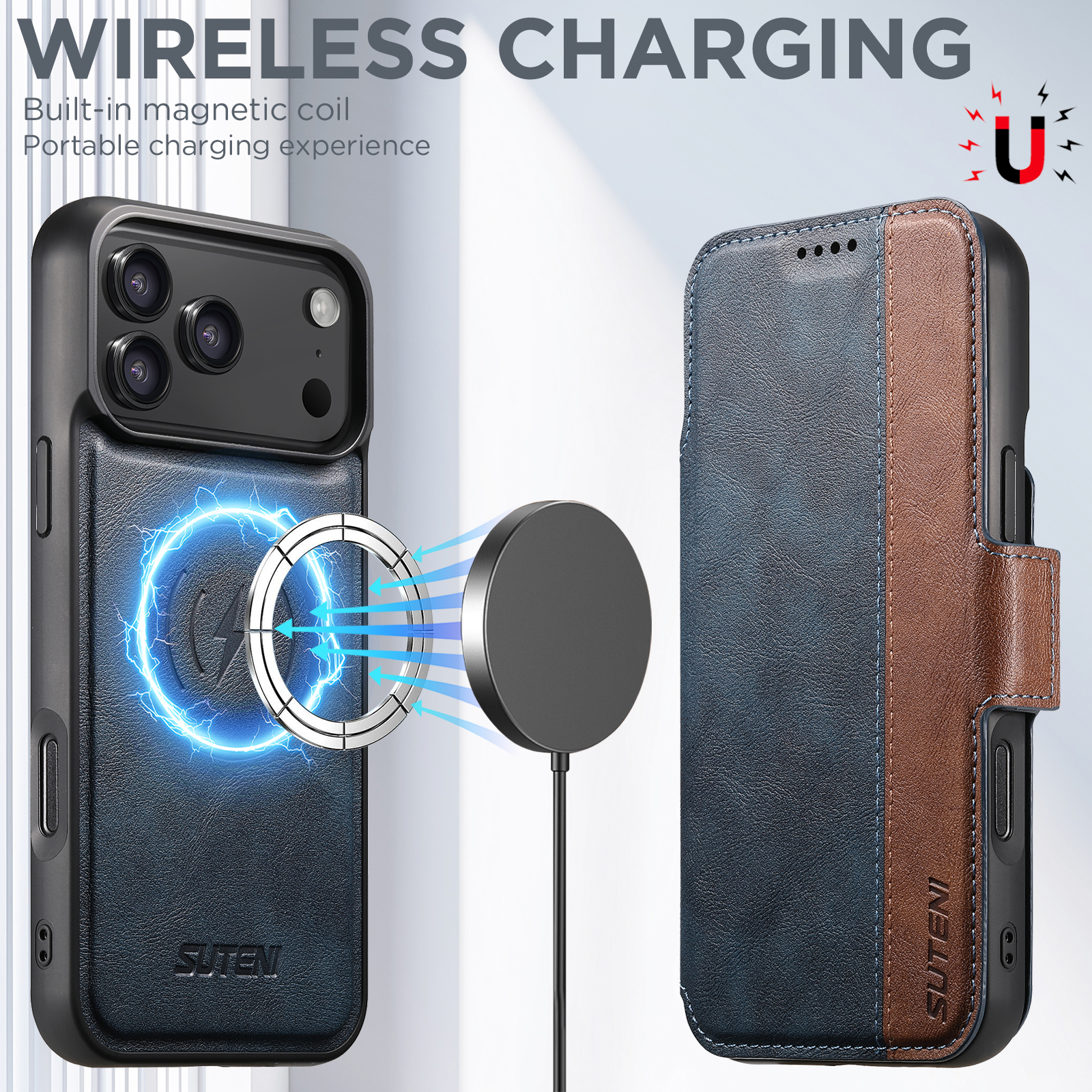 SUTENI Faux Leather Wireless C - Magnetic Charging Stand avis et prix