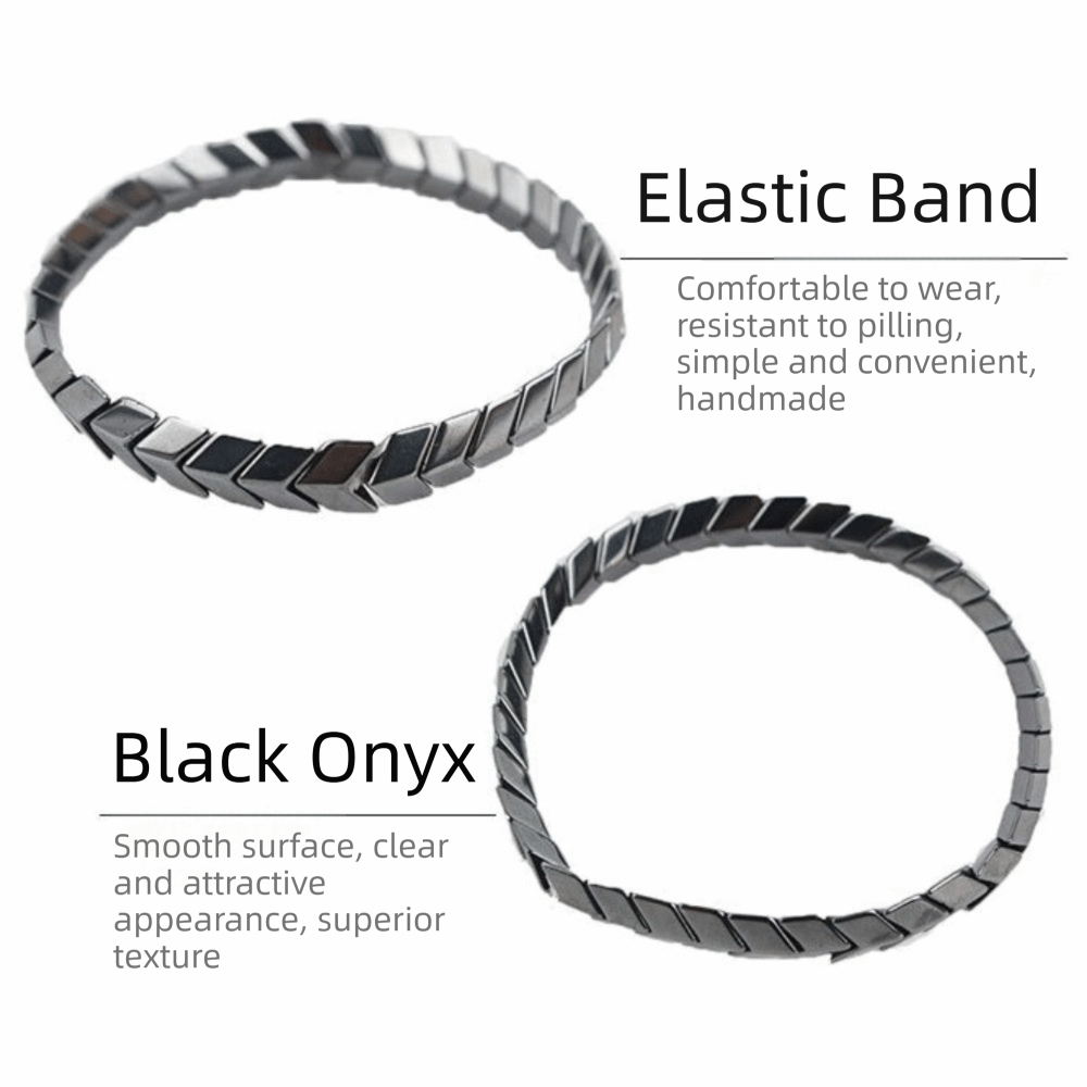 Elegant Black Gallstone Bracel - Ceramic Link Bracelet avis et prix