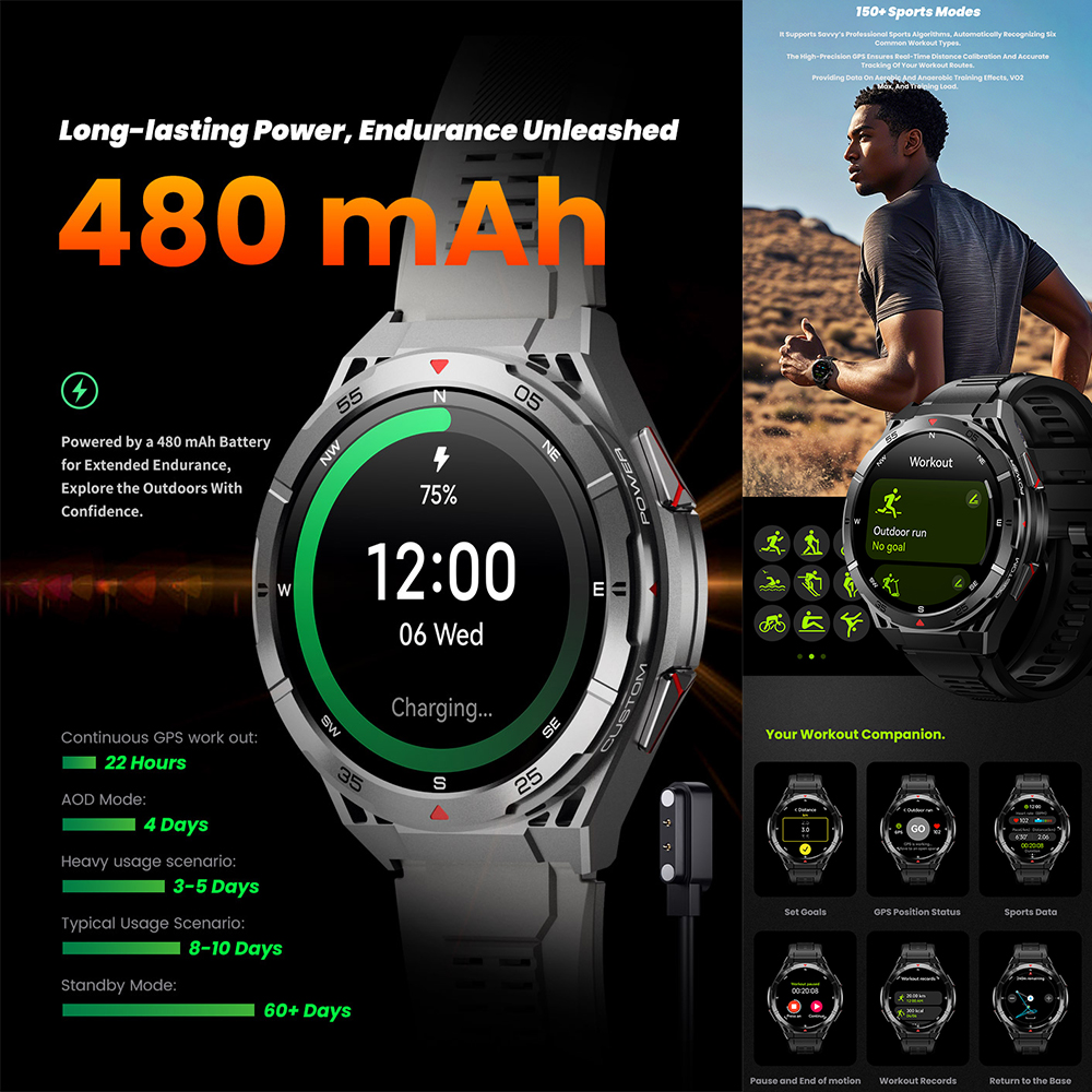 X2 Tank GPS Smart Watch 3ATM W - Smartwatch X2 avis et prix
