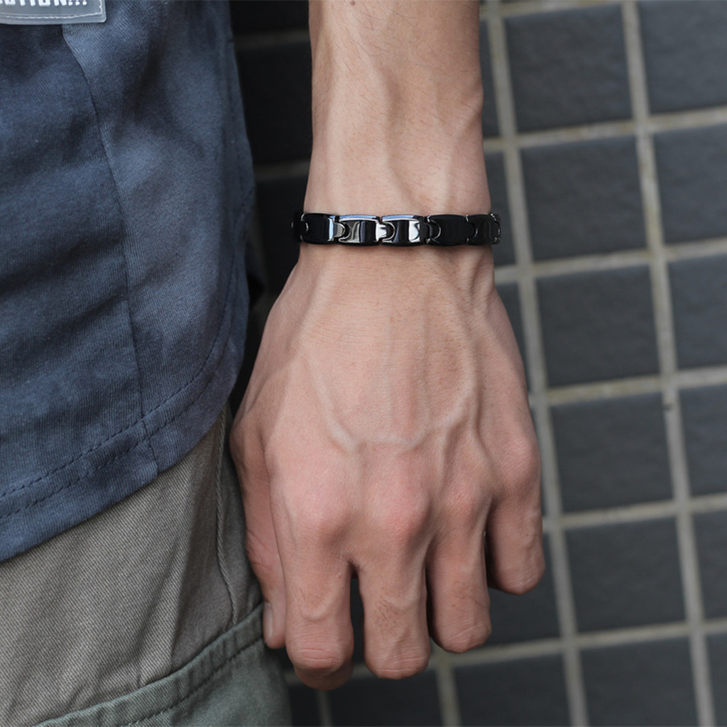 Aradoo Premium Ceramic Hematit - Ceramic Link Bracelet avis et prix