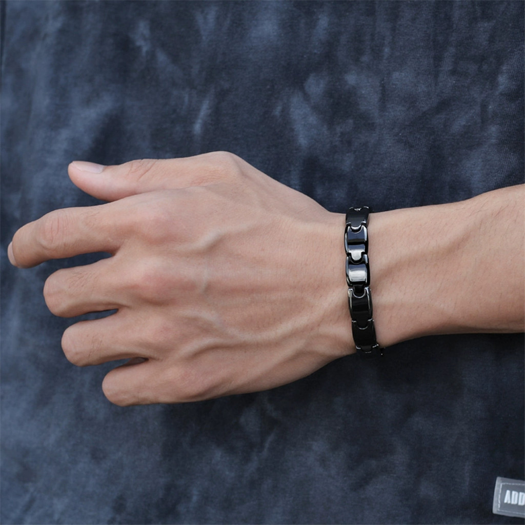 Aradoo Premium Ceramic Hematit - Ceramic Link Bracelet avis et prix