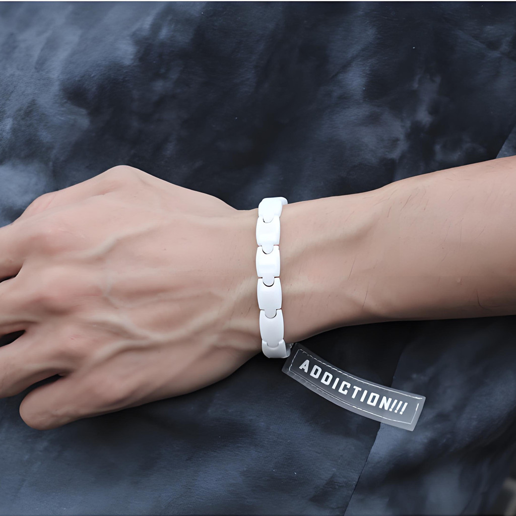 Aradoo Premium Ceramic Hematit - Ceramic Link Bracelet avis et prix