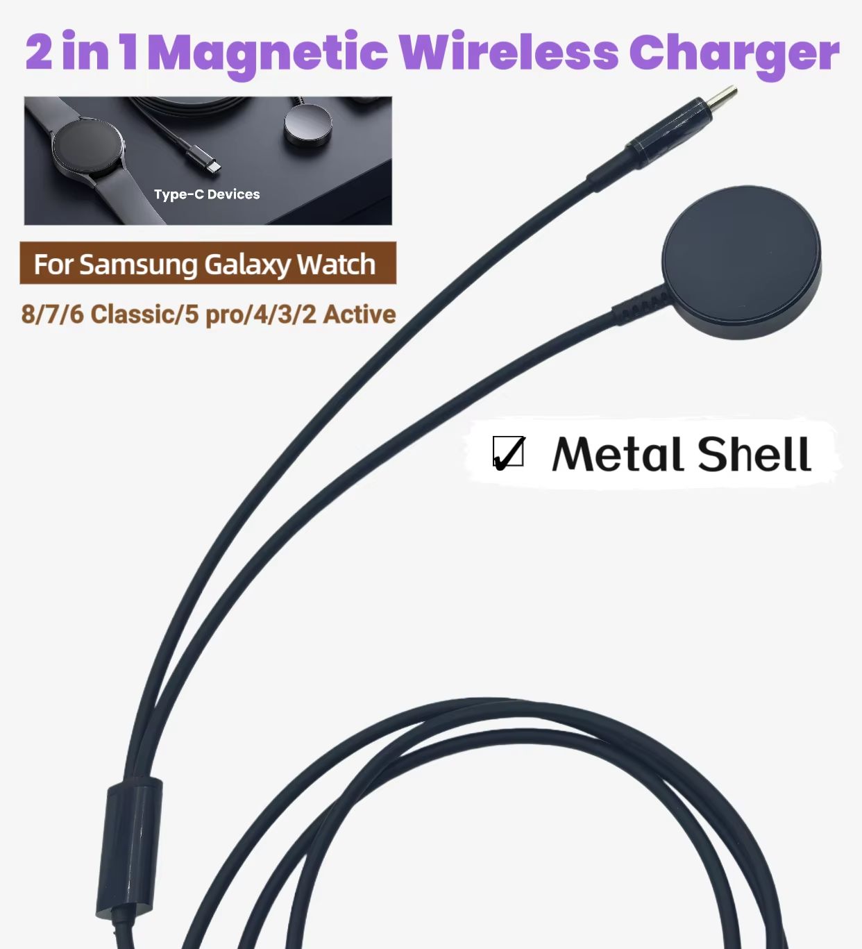 Type-C 2-in-1 Magnetic Wireles - Magnetic Charging Stand avis et prix