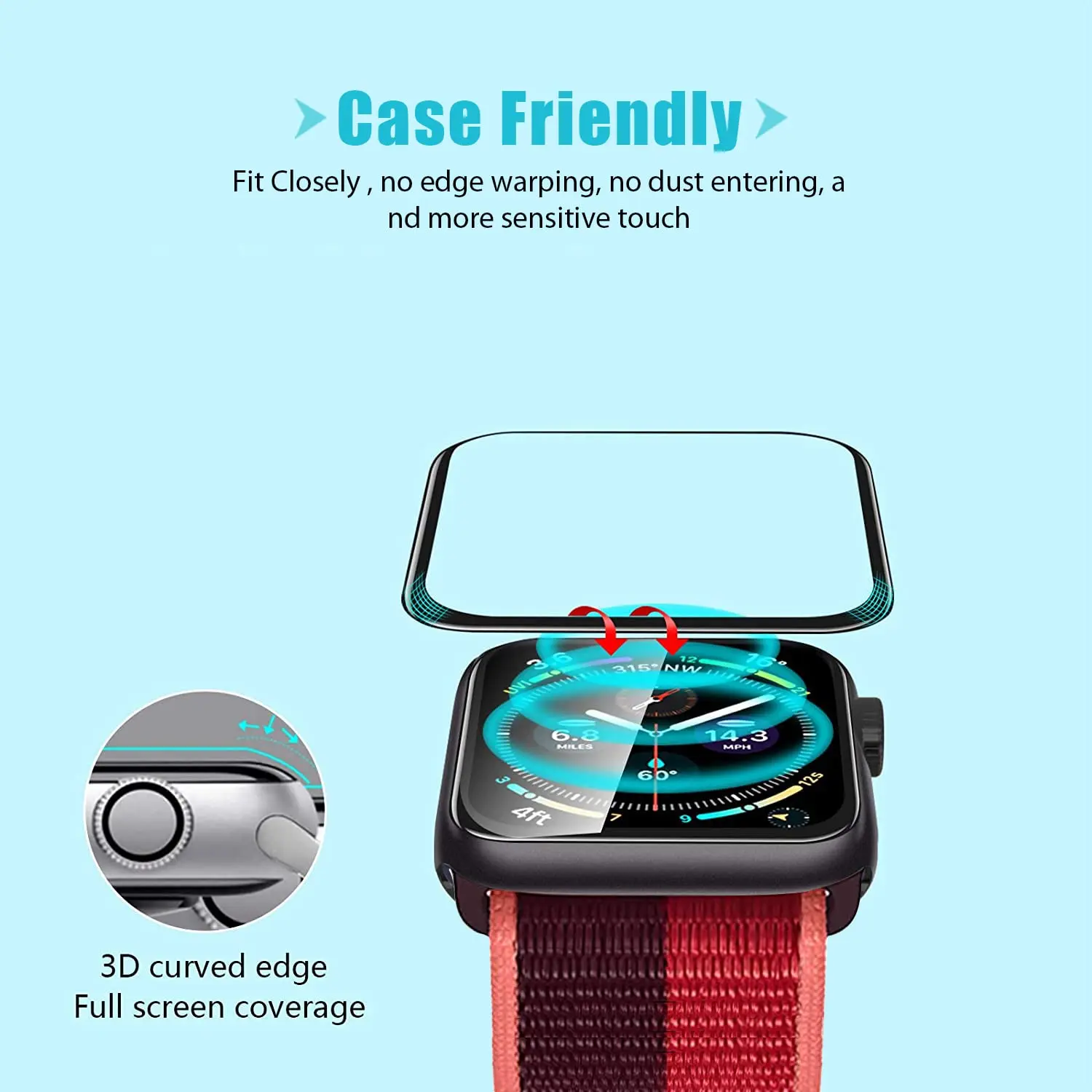 Screen Protector 3D Tempered F - Apple Smartwatch Accessories avis et prix