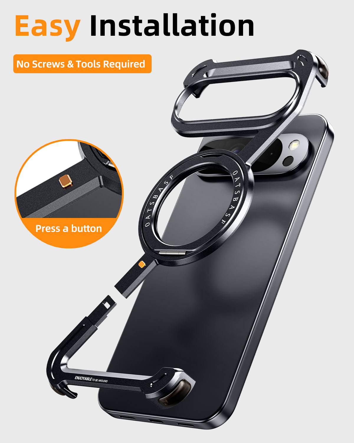 Oatsbasf Metal Phone Case for  - Magnetic Charging Stand avis et prix