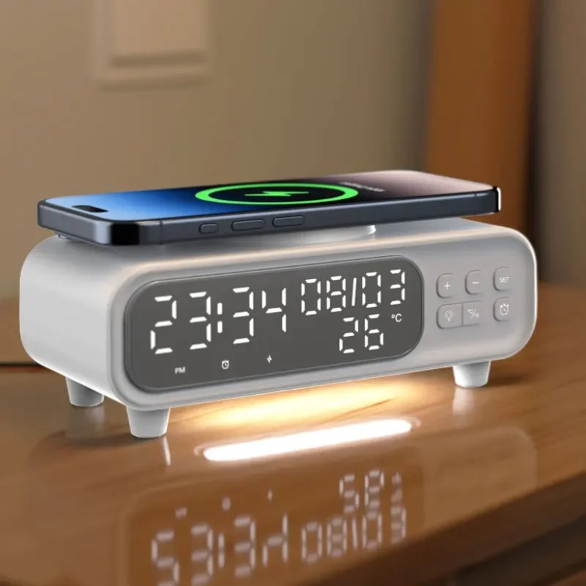 15W Wireless Charger Time Alar - Wireless Charger Watch avis et prix