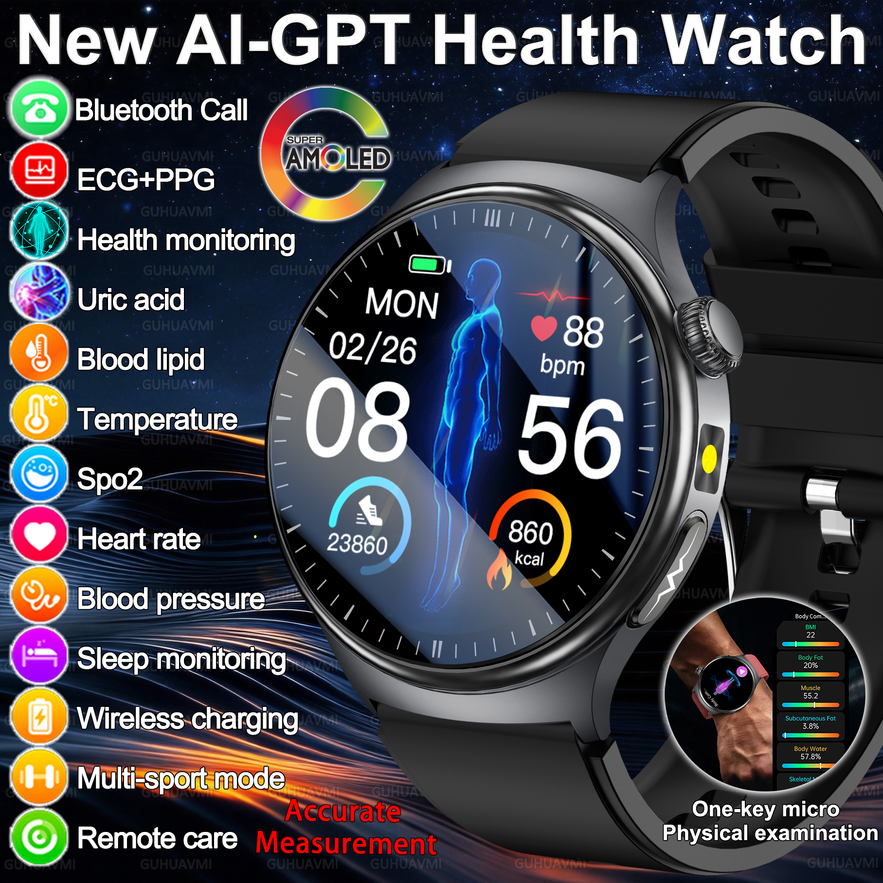 2026 New Accurate Diagnosis Sm - Android Smartwatch Accessories avis et prix
