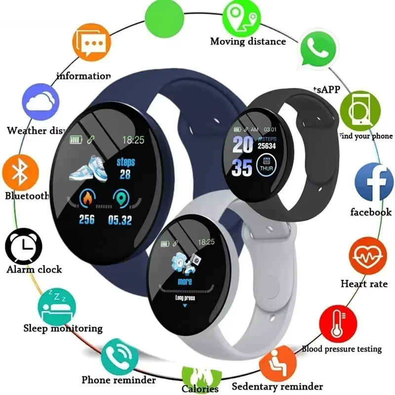 Children D18 Smartwatch Square - Android Smartwatch Accessories avis et prix