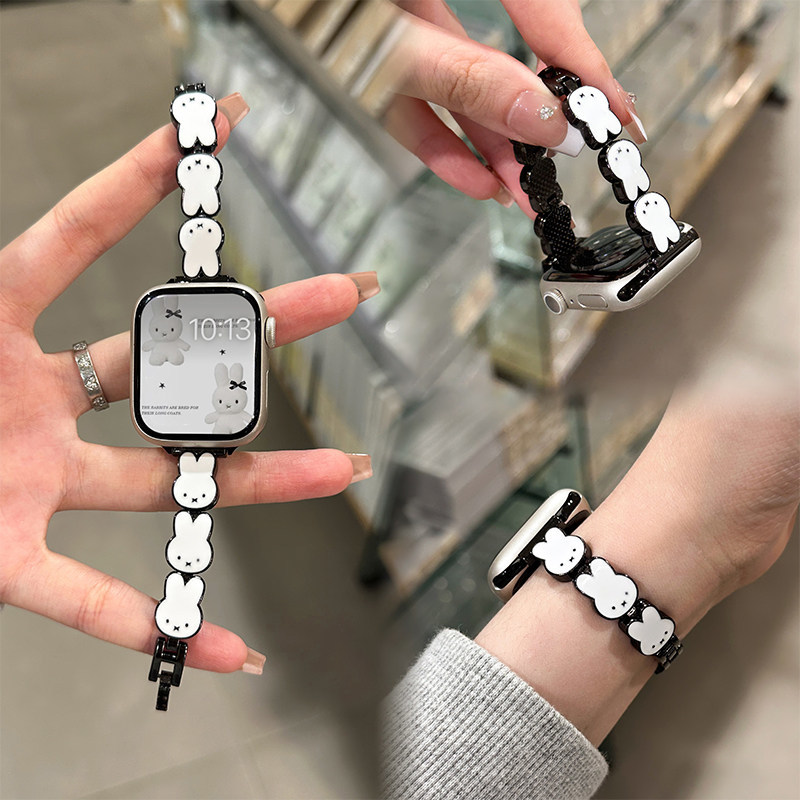 Miffy Rabbit Leather Watch Ban - Apple Smartwatch Accessories avis et prix