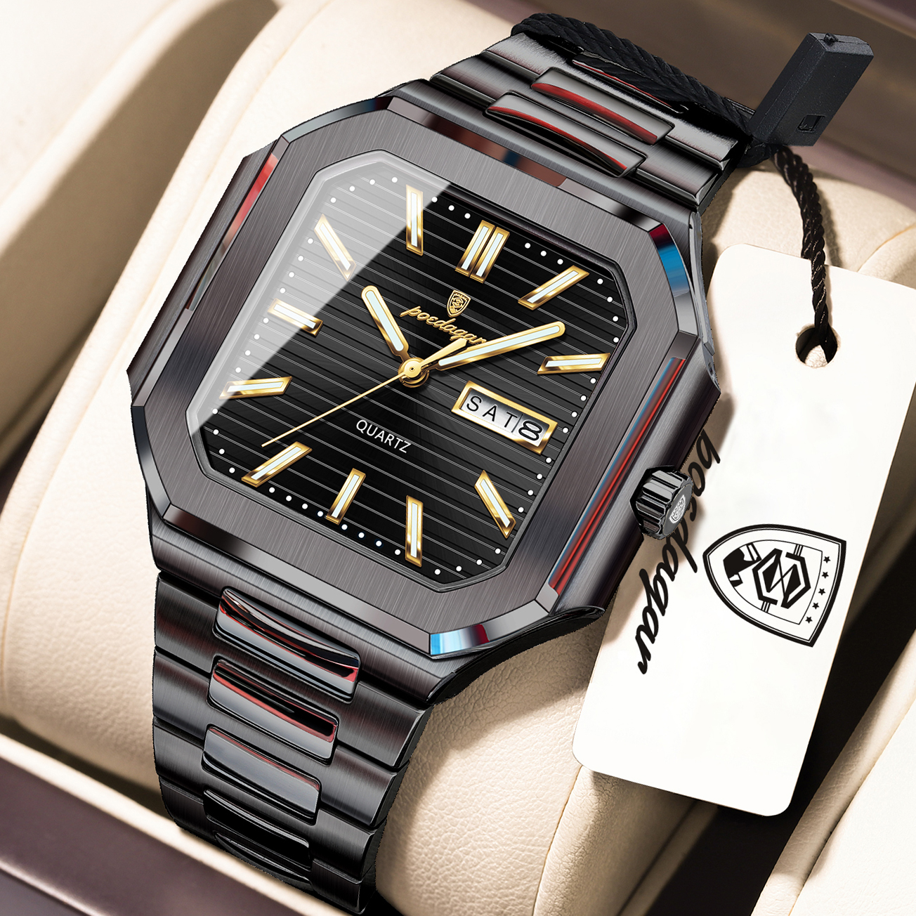 POEDAGAR Casual Square Man Wri - Smartwatch Nexus avis et prix