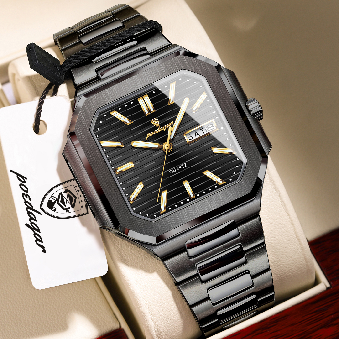 POEDAGAR Casual Square Man Wri - Smartwatch Nexus avis et prix