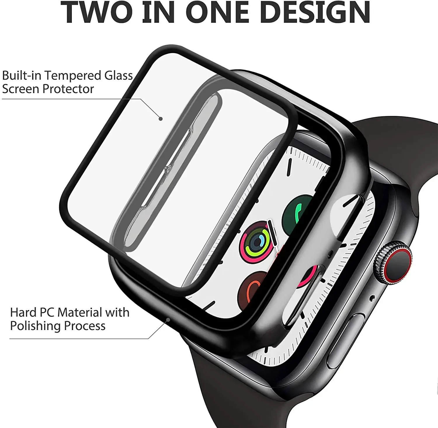 Tempered Glass+cover For Apple - Smartwatch Icon avis et prix