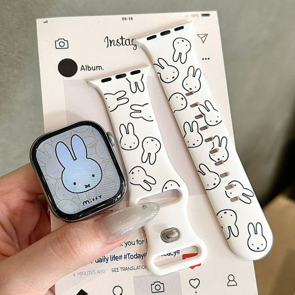 Cute Miffy Rabbit Cartoon Watc - Apple Smartwatch Accessories avis et prix