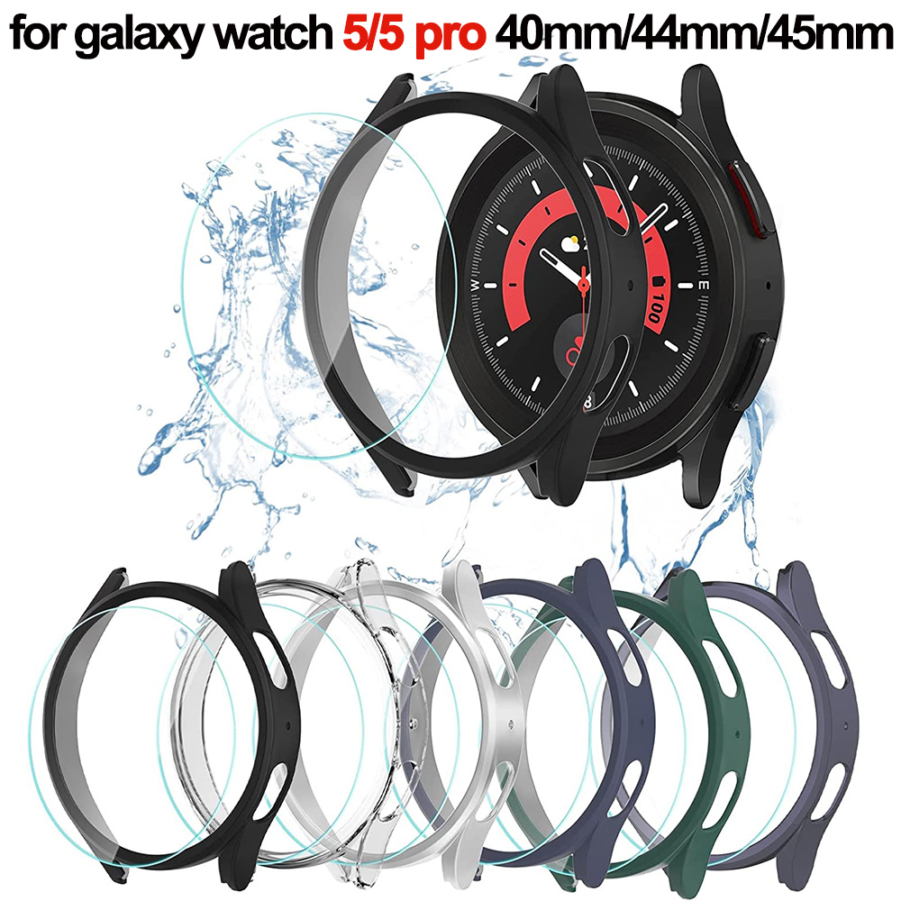 Cover+Tempered Glass for Samsu - Accessories For Galaxy Watch 5 avis et prix