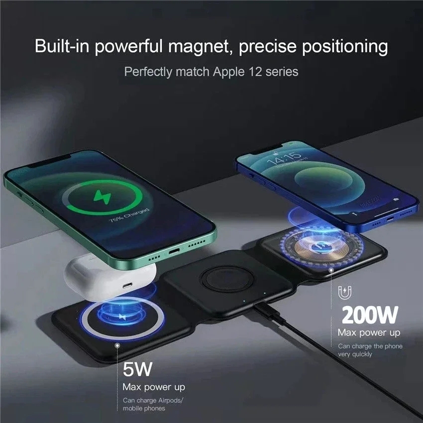 New 3in1 Foldable Wireless Cha - Smartwatch X12 avis et prix
