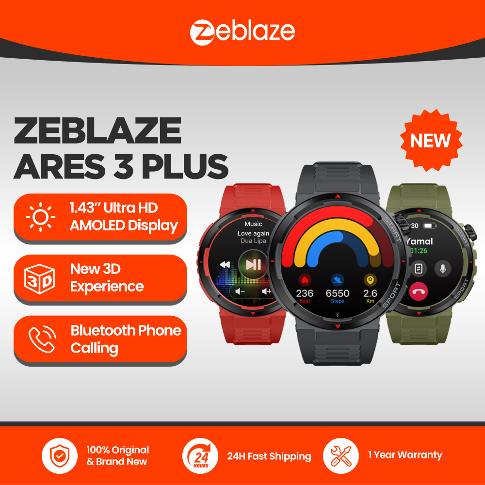 New Zeblaze Ares 3 Plus 1.43'' - Smartwatch X12 avis et prix