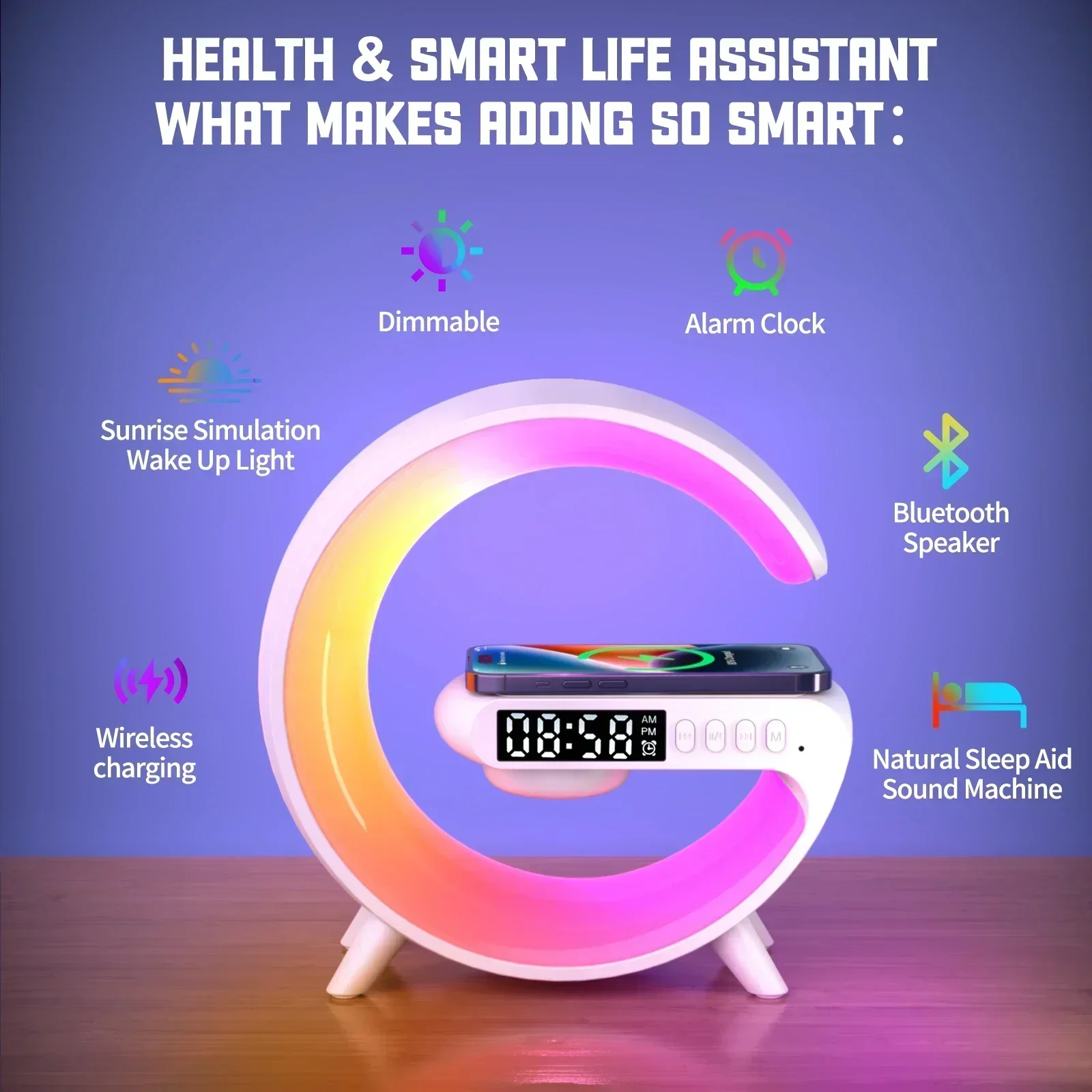 Wireless Charger Stand Pad RGB - Wireless Charger Watch avis et prix