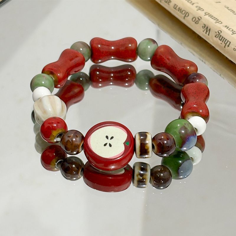 Retro Imitation Apple Ceramic  - Ceramic Link Bracelet avis et prix