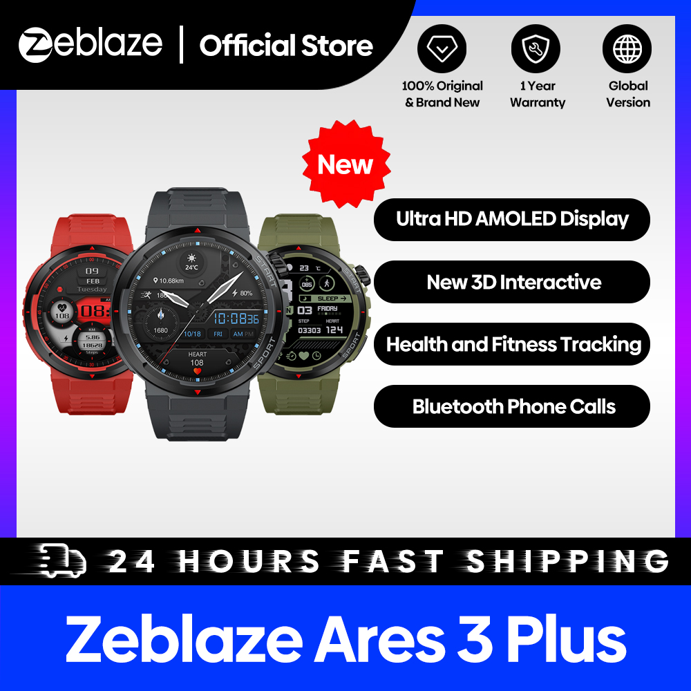 New Zeblaze Ares 3 Plus 1.43'' - Smartwatch X12 avis et prix