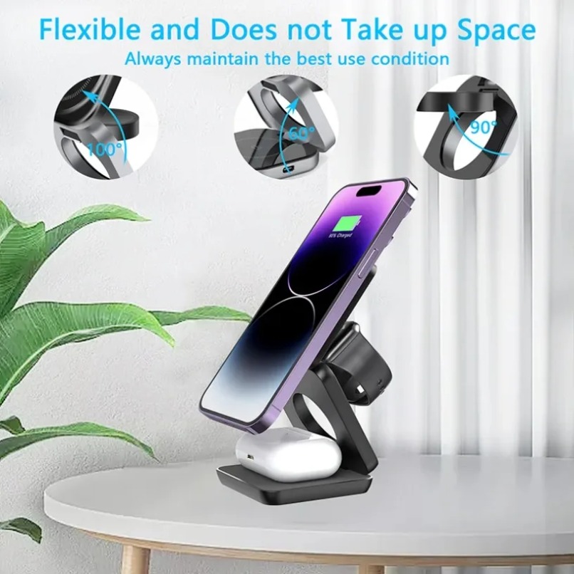 3 in 1 Foldable Magnetic Wirel - Wireless Charger Watch avis et prix