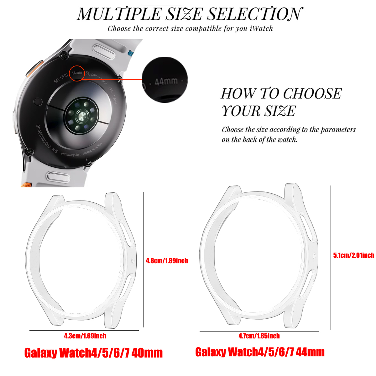 Case for Samsung Galaxy Watch  - Accessories For Galaxy Watch 5 avis et prix