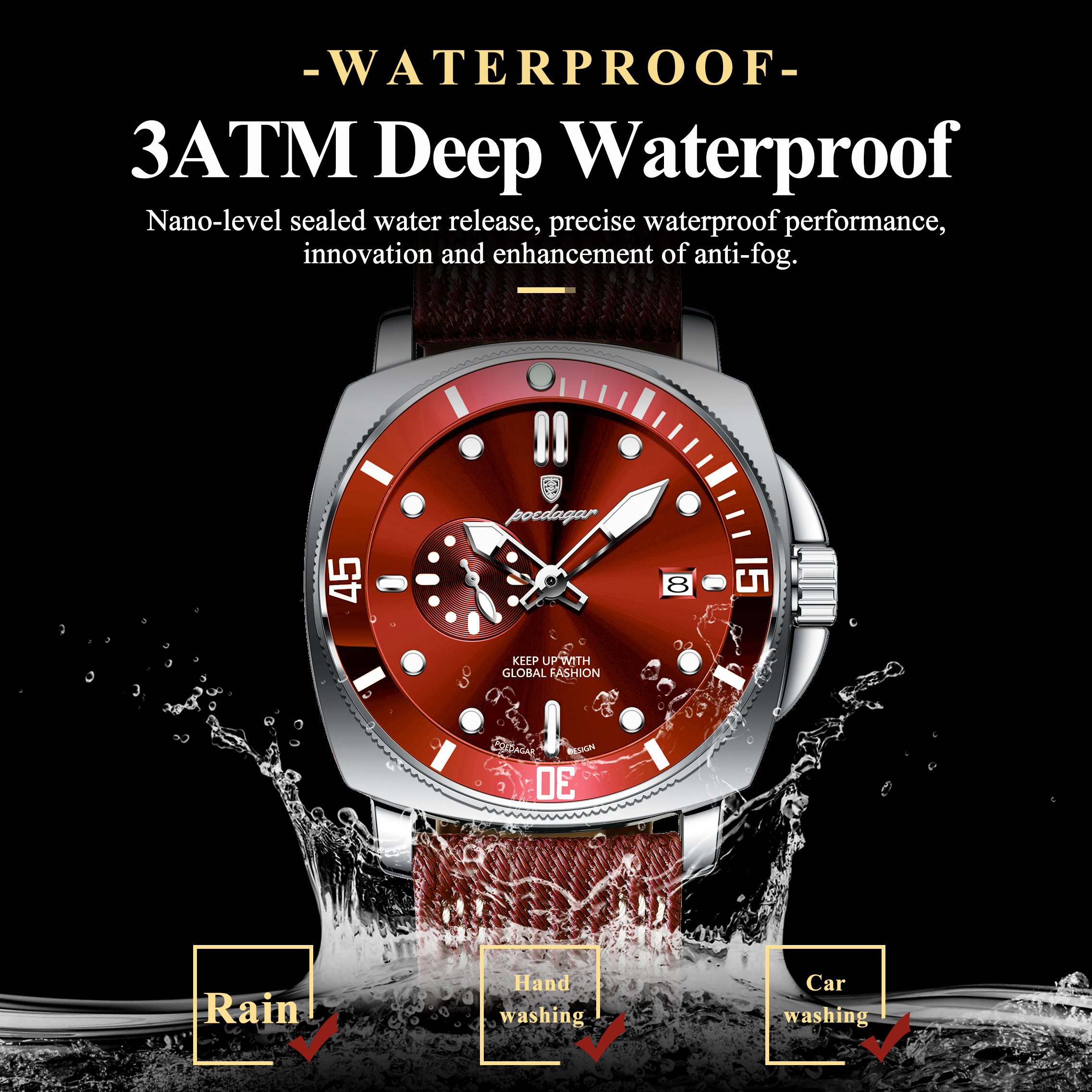 POEDAGAR Luxury Fashion Man Wa - Smartwatch Guess avis et prix